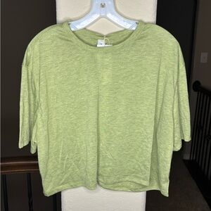 Icyzone Open Back Crop Top NWT Size XL Workout Lightweight Gym Athletic Sporty